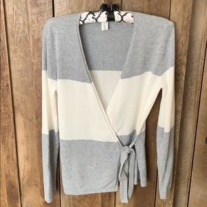 White House Black Market wrap sweater
